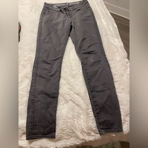 Articles of Society low/mid rise straight grey jeans, size 27